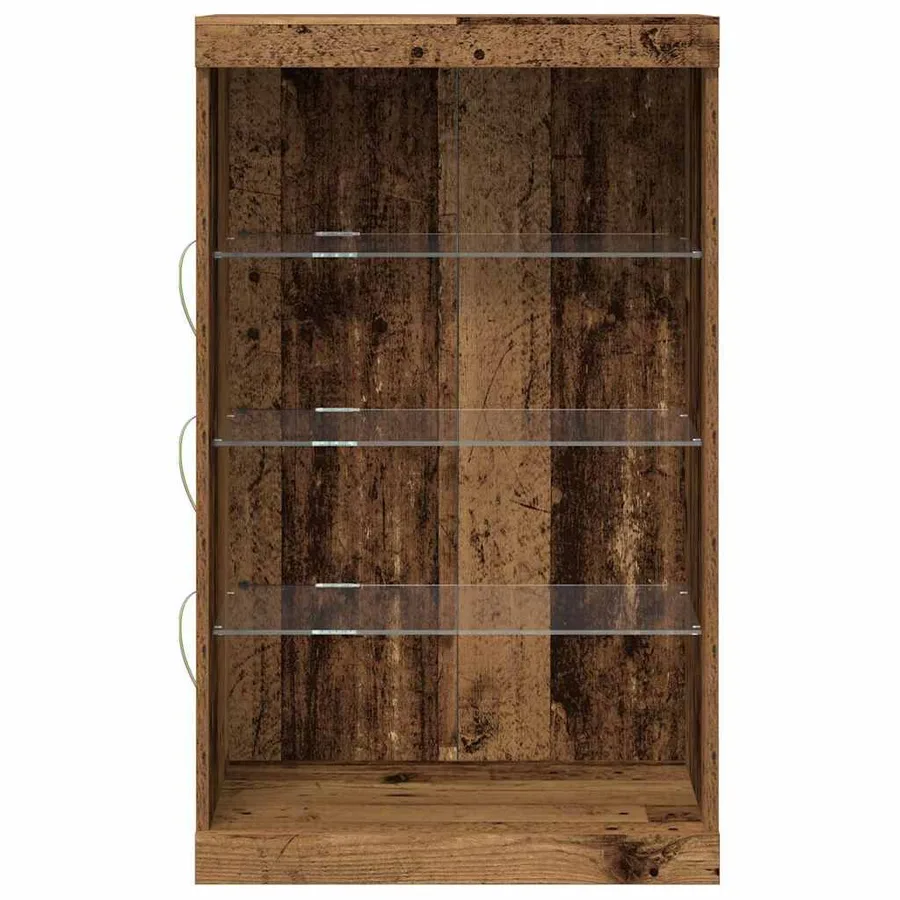 Buffet LED Bois ancien 60,5 x 37 x 100 cm Bois d'ingénierie - 6