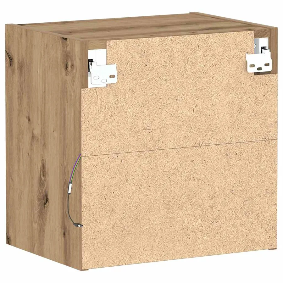 Étagère flottante avec lumière LED avec étagère 2 pc Marron - 10