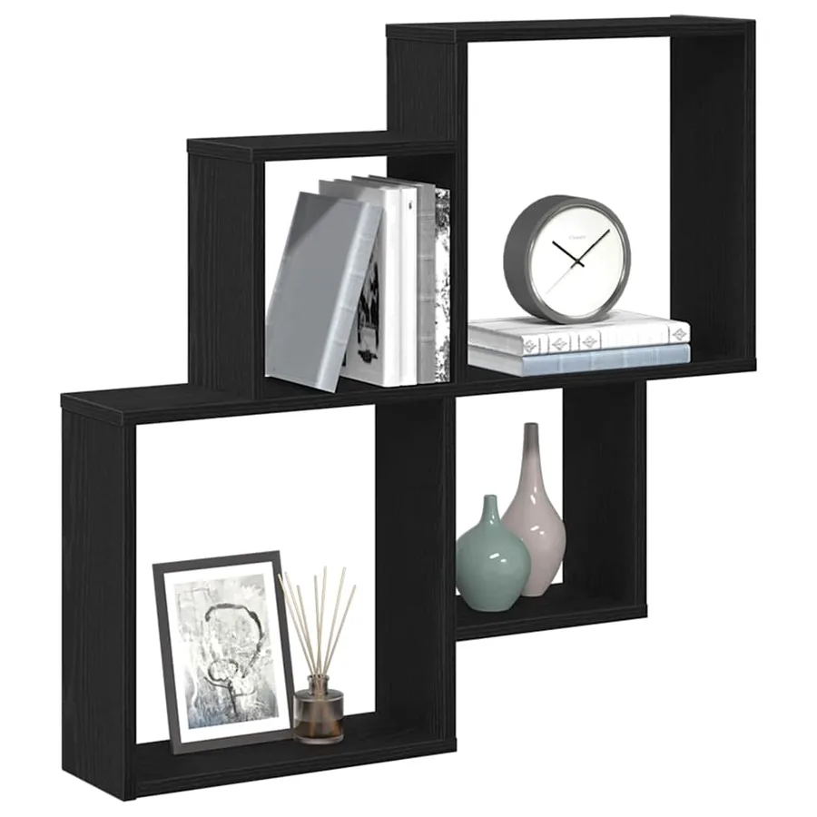 Étagère Murale Chêne noir 80 x 15 x 78,5 cm Bois d'ingénierie - 3