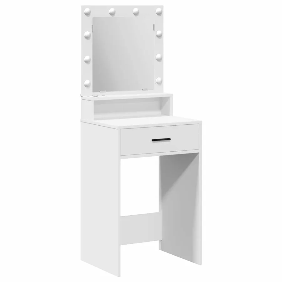 Table de Toilette Blanc 50 x 41 x 135 cm Bois d'ingénierie - 2
