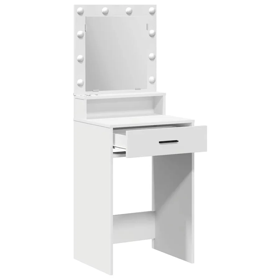 Table de Toilette Blanc 50 x 41 x 135 cm Bois d'ingénierie - 4