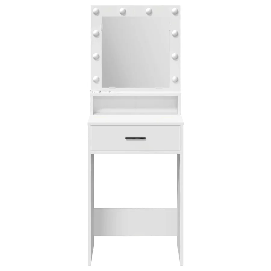 Table de Toilette Blanc 50 x 41 x 135 cm Bois d'ingénierie - 5
