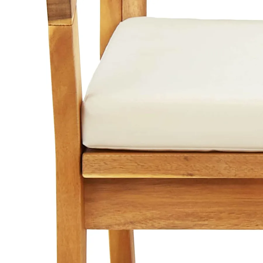 Banc de jardin Huile Naturelle Bois d'Acacia Massif - 8