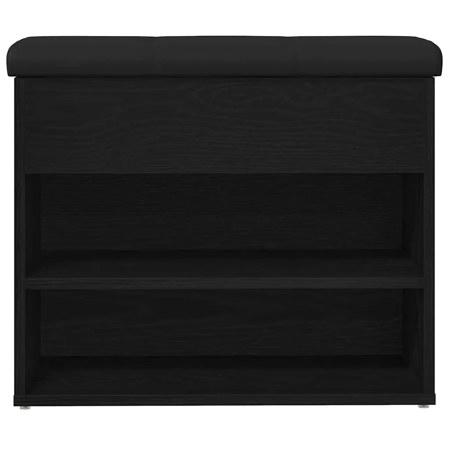 Banc de rangement Chêne noir 62 x 32 x 50 cm Bois d'ingénierie - 6