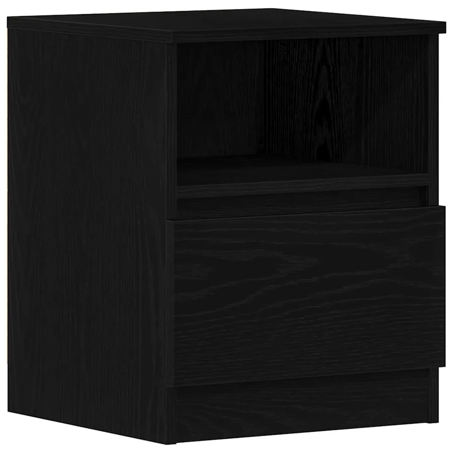 Cabinet de chevet Chêne noir 40 x 40 x 50 cm Bois d'ingénierie - 2