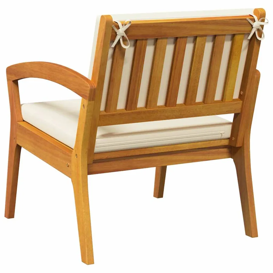 Chaise de jardin 2 pcs Huile Naturelle Bois d'Acacia Massif - 5