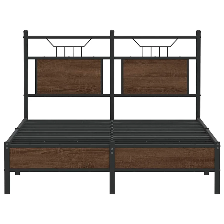 Cadre de lit sans matelas chêne marron 120x190 cm - 6