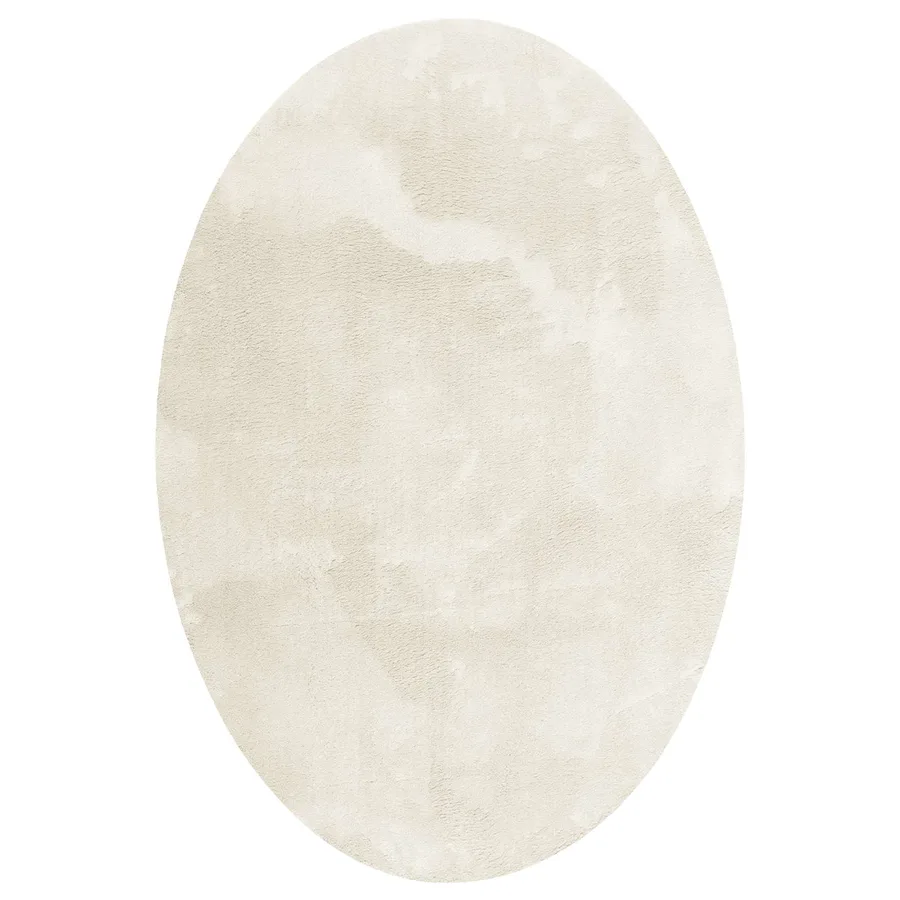 Tapis de surface ovale HUARTE Crème 160 x 230 cm 100% Polyester - 2