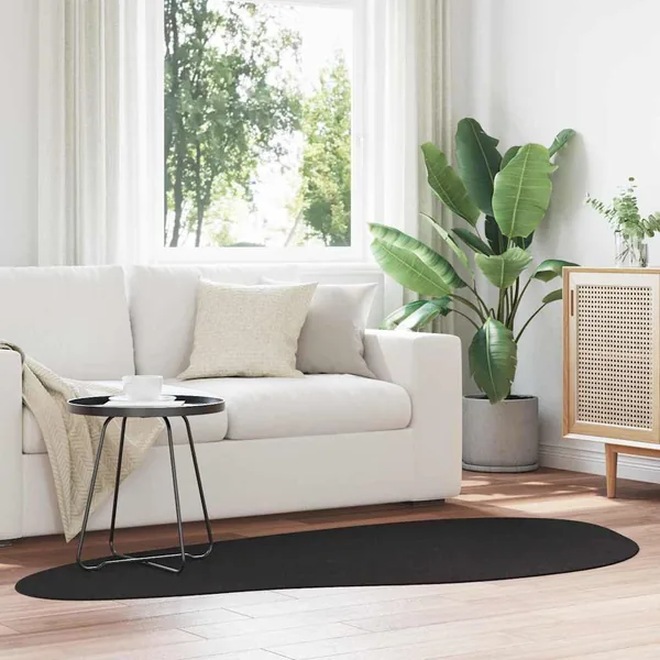Tapis de surface HUARTE Noir 100 x 200 cm Polyester