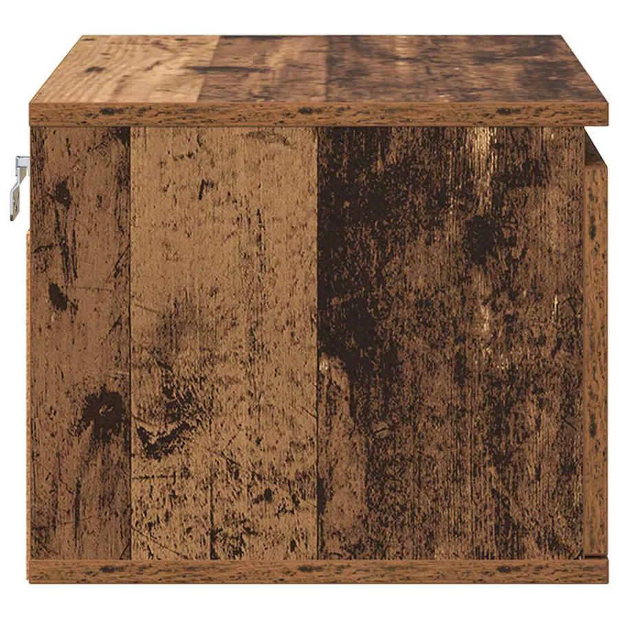 Cabinet de chevet mural 2 pcs Bois ancien Bois d'ingénierie - 8