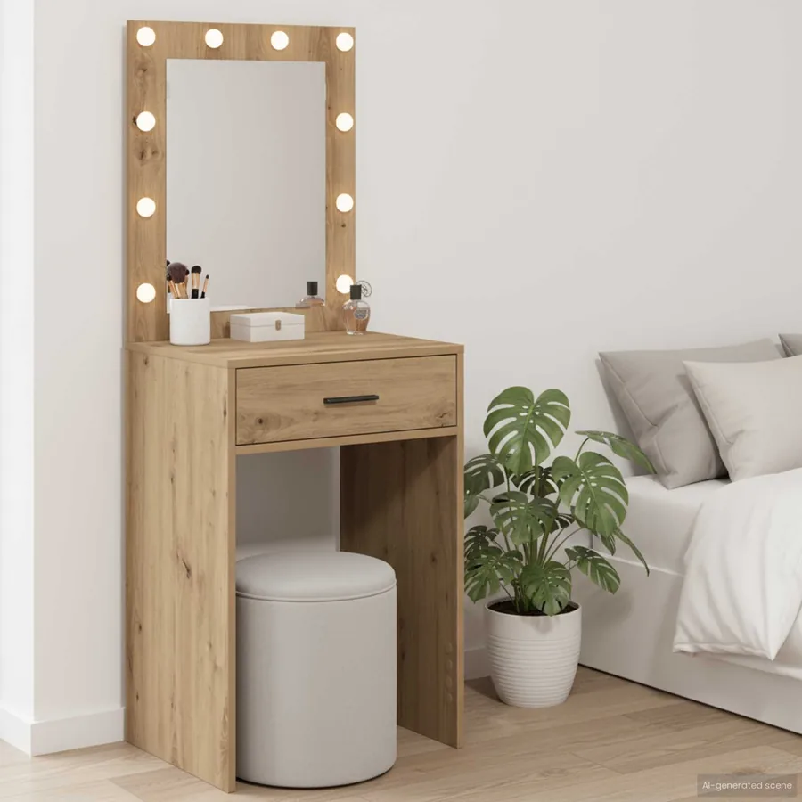 Table de Toilette Chêne artisanal 50 x 41 x 135 cm