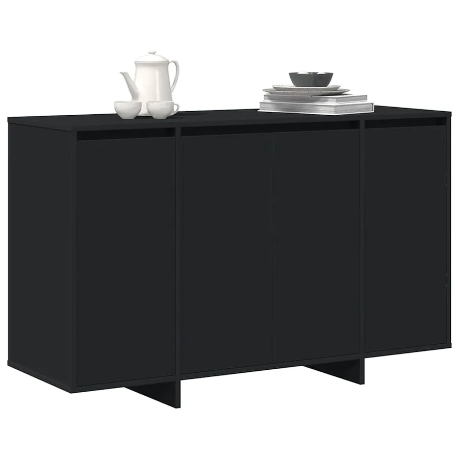 Buffet Noir 120 x 41 x 75 cm Bois d'ingénierie - 3