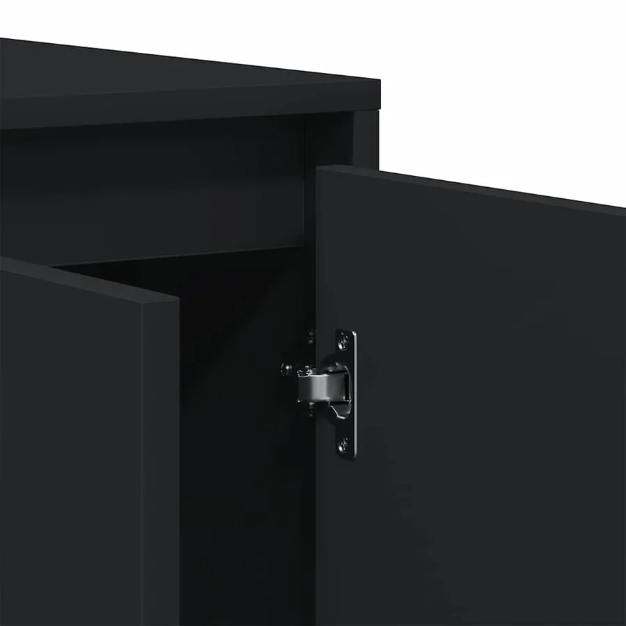 Buffet Noir 120 x 41 x 75 cm Bois d'ingénierie - 8