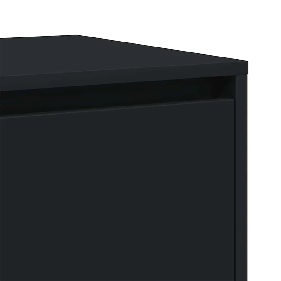 Buffet Noir 120 x 41 x 75 cm Bois d'ingénierie - 9