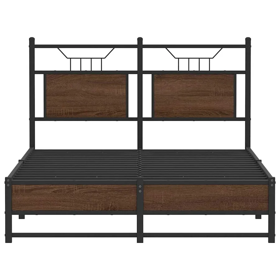 Cadre de lit sans matelas chêne marron 120x200 cm - 6