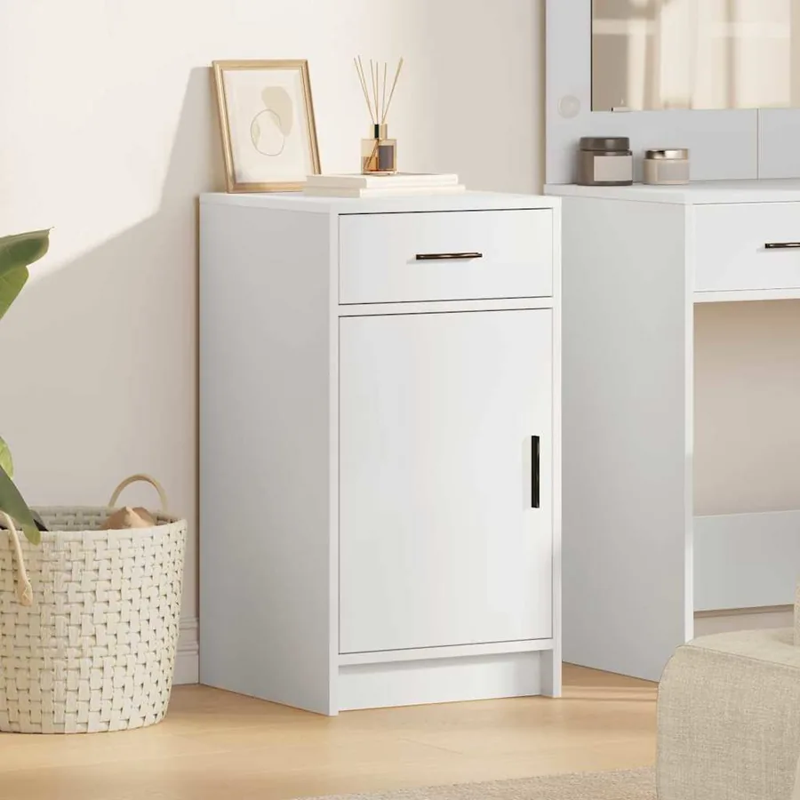 Buffet avec tiroir Blanc 40 x 40.5 x 75 cm Bois d'ingénierie