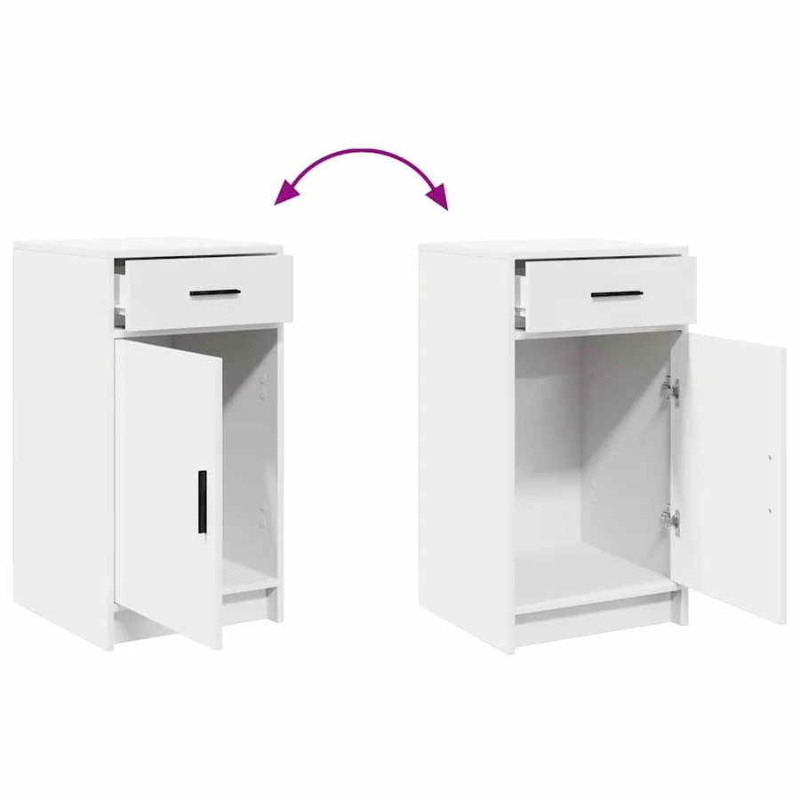 Buffet avec tiroir Blanc 40 x 40.5 x 75 cm Bois d'ingénierie - 12