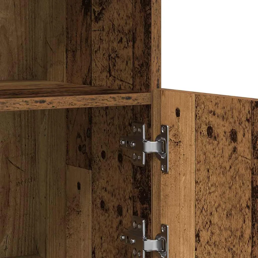 Buffet LED Marron 81 x 37 x 66,5 cm Bois d'ingénierie - 8