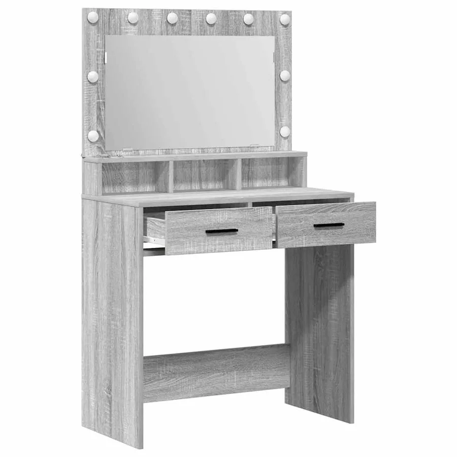 Table de Toilette avec tiroir Gris Sonoma 79 x 41 x 135 cm - 4