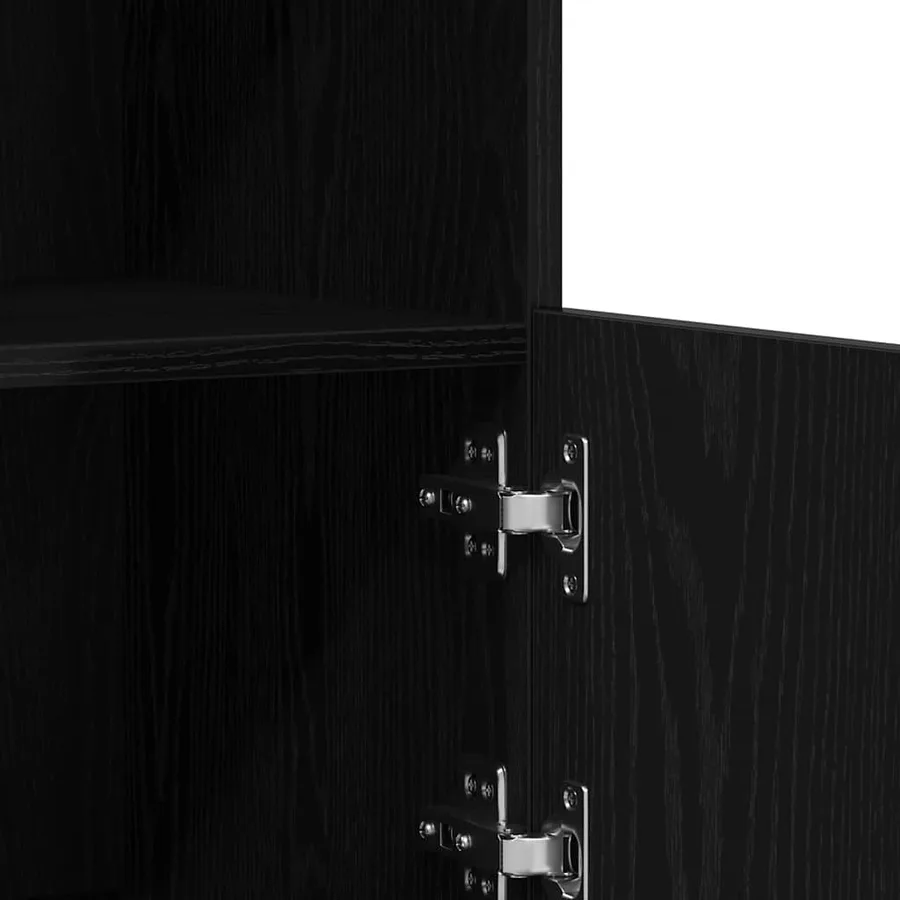 Buffet LED Noir 81 x 37 x 66,5 cm Bois d'ingénierie - 8