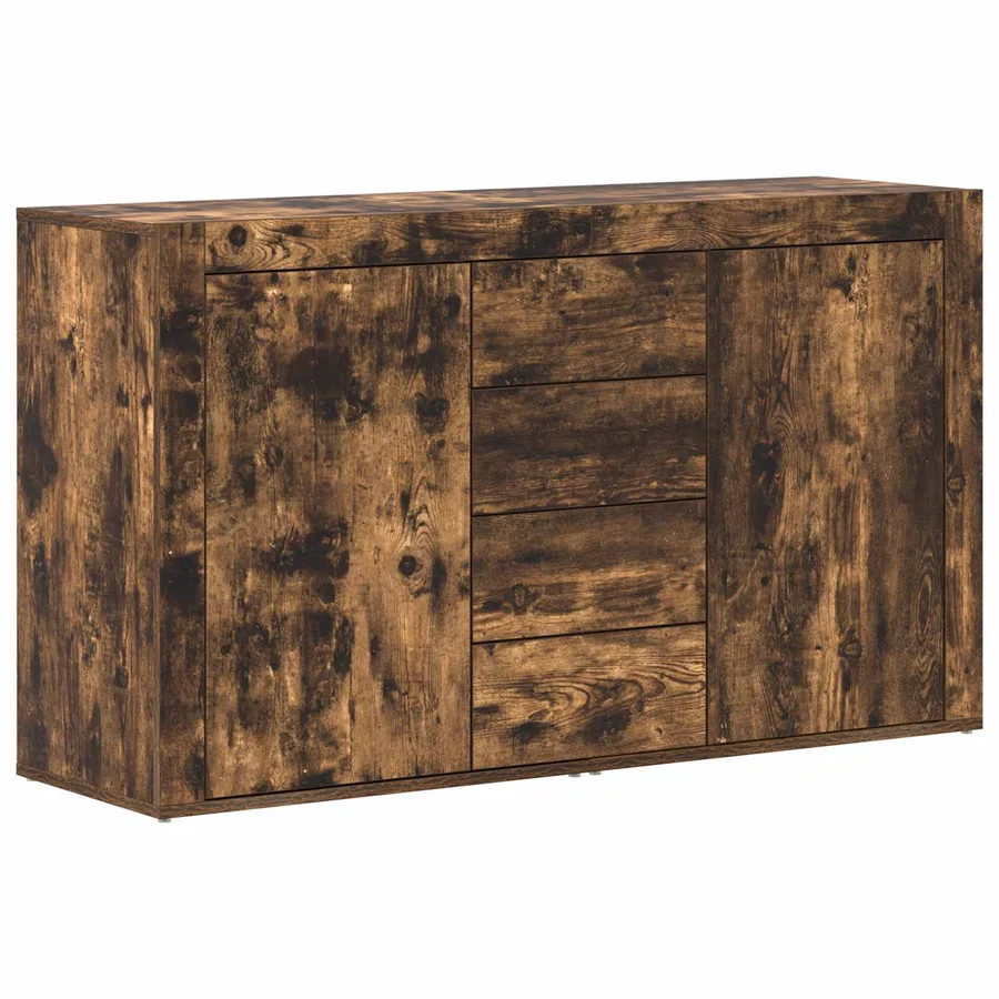 Buffet Chêne fumé 120 x 36 x 69 cm Bois d'ingénierie - 2