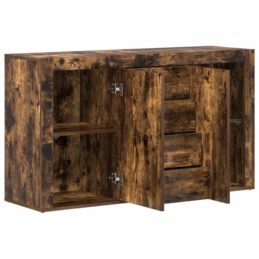 Buffet Chêne fumé 120 x 36 x 69 cm Bois d'ingénierie - 5