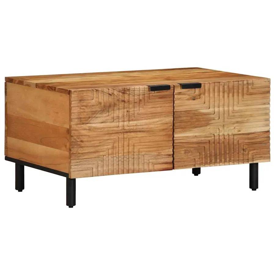 Table basse 80x50x40 cm en bois massif d'acacia