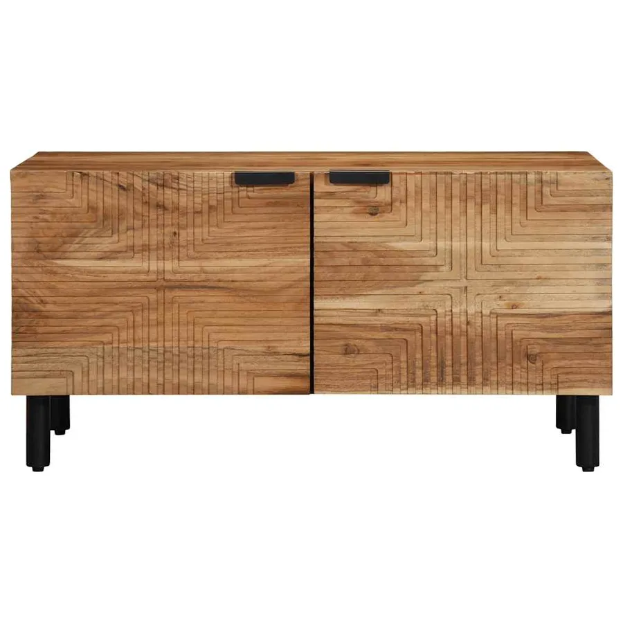 Table basse 80x50x40 cm en bois massif d'acacia - 3