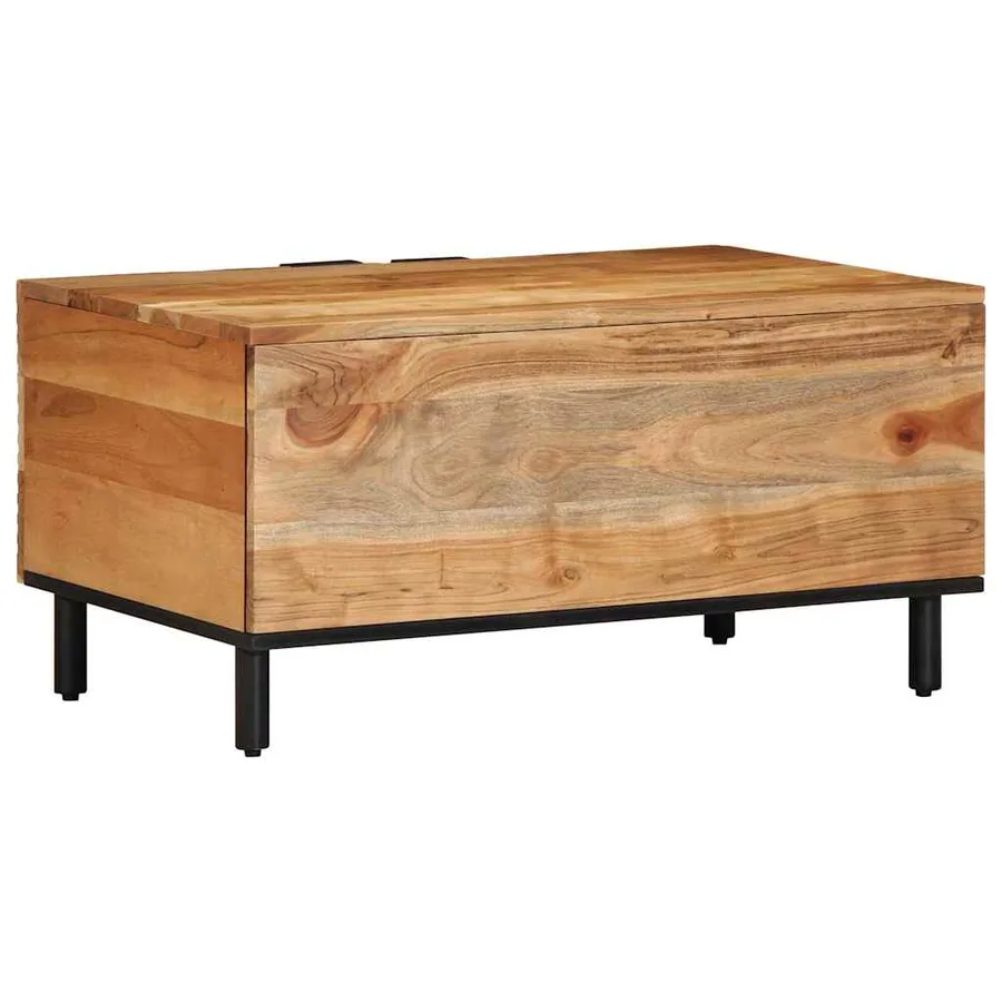 Table basse 80x50x40 cm en bois massif d'acacia - 5