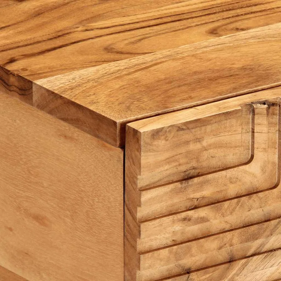 Table basse 80x50x40 cm en bois massif d'acacia - 7