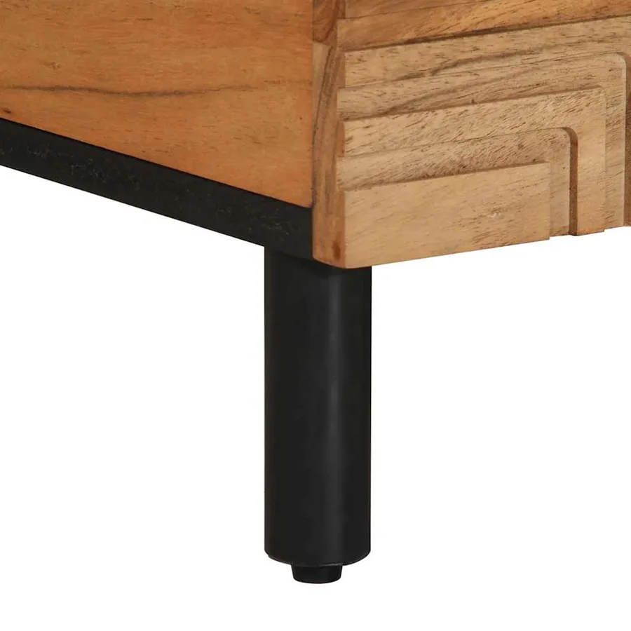Table basse 80x50x40 cm en bois massif d'acacia - 9