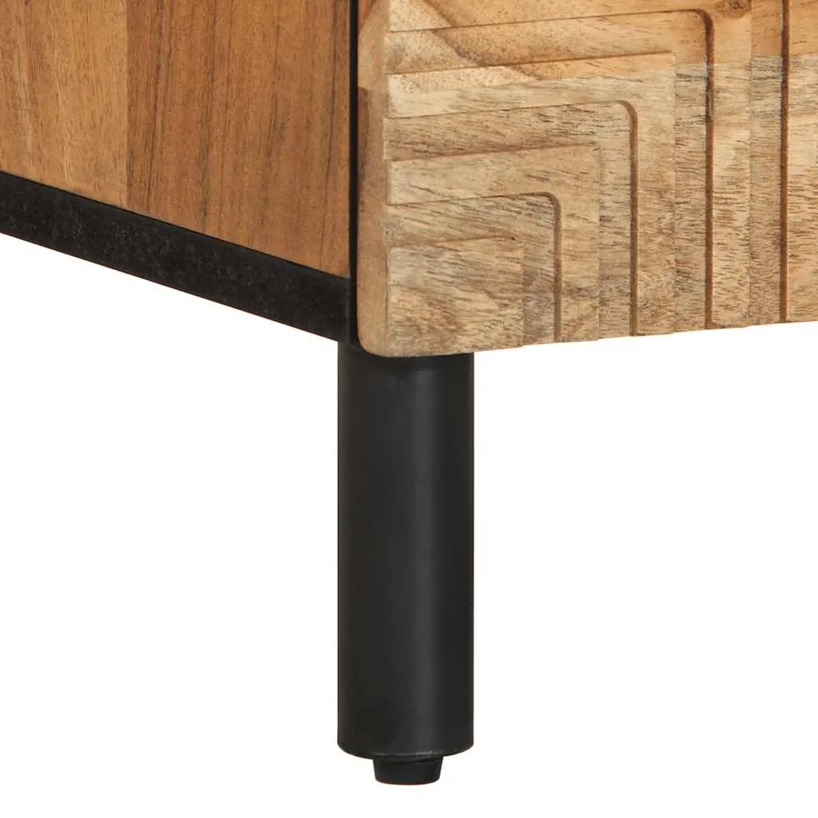 Tables de chevet (2 pcs) 40 x 33 x 46 cm bois massif d'acacia - 10