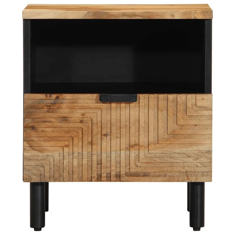 Tables de chevet (2 pcs) 40 x 33 x 46 cm bois massif d'acacia - 4