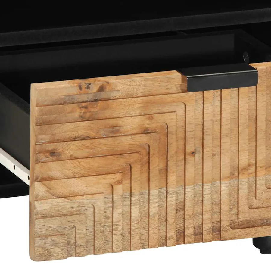 Tables de chevet (2 pcs) 40 x 33 x 46 cm bois massif d'acacia - 9