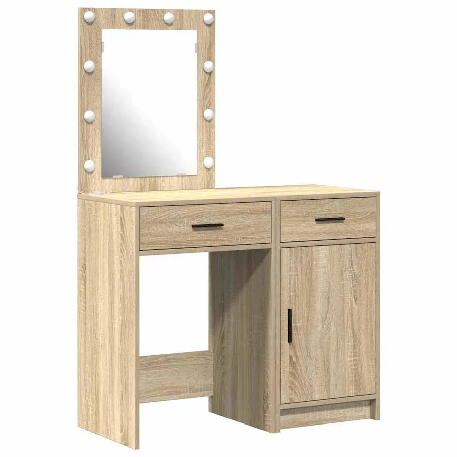 Table de Toilette avec tiroir 2 pcs Marron 50 x 41 x 135 cm - 2