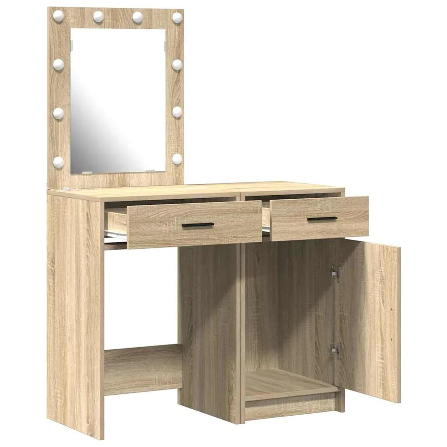 Table de Toilette avec tiroir 2 pcs Marron 50 x 41 x 135 cm - 6