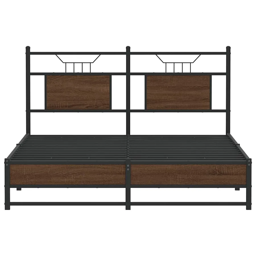 Cadre de lit sans matelas chêne marron 140x190 cm - 6