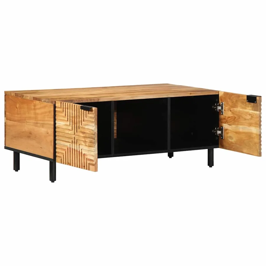 Table basse Marron 100 x 54 x 40 cm Bois d'Acacia Massif