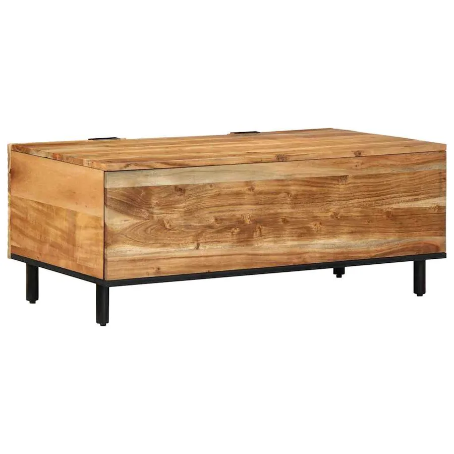 Table basse Marron 100 x 54 x 40 cm Bois d'Acacia Massif - 3
