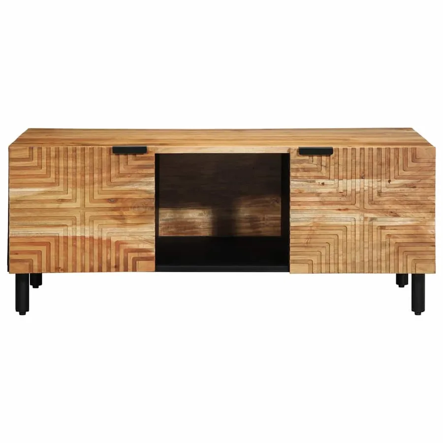 Table basse Marron 100 x 54 x 40 cm Bois d'Acacia Massif - 4