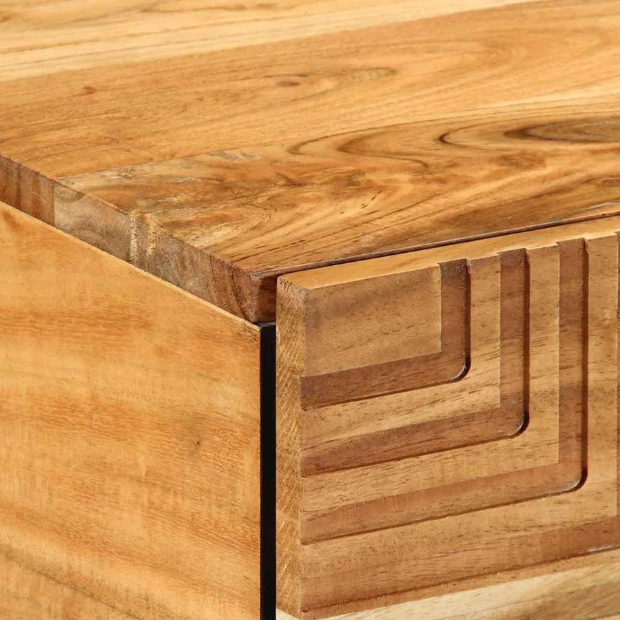 Table basse Marron 100 x 54 x 40 cm Bois d'Acacia Massif - 6