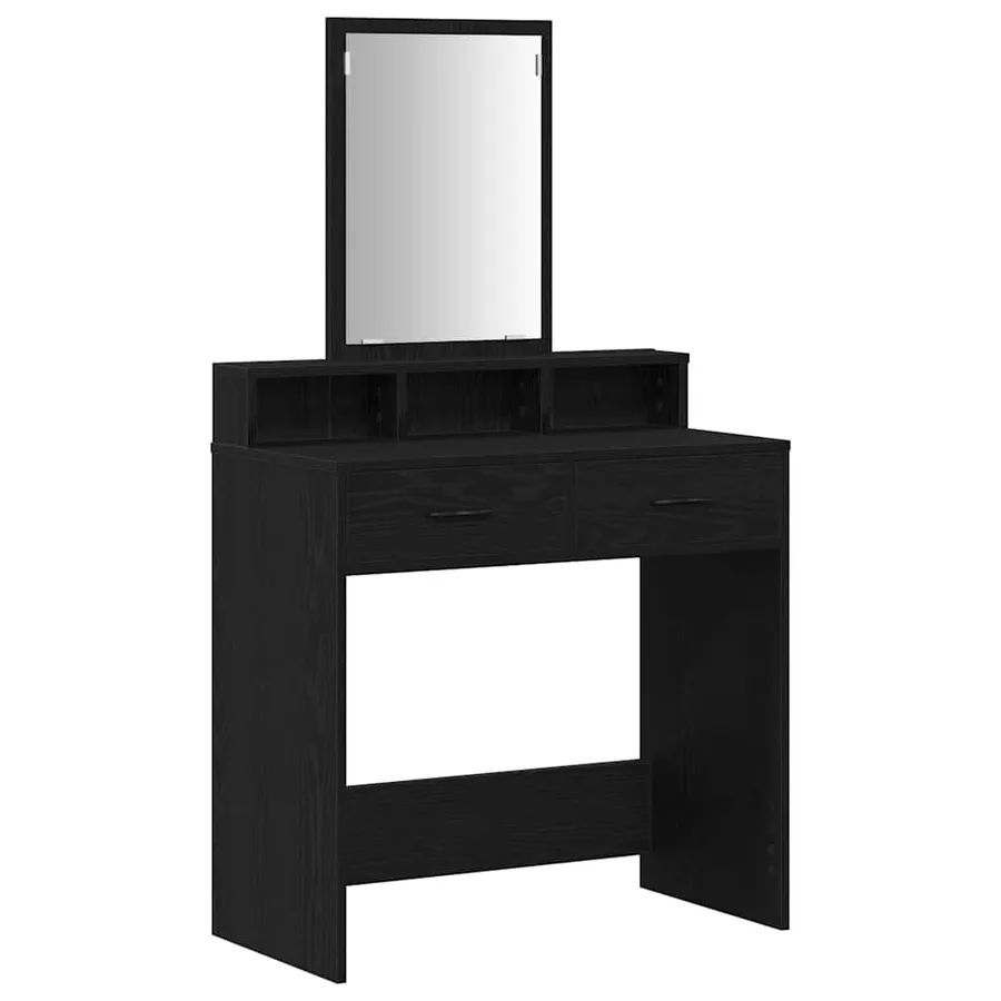 Table de Toilette Chêne noir 79 x 41 x 140 cm Bois d'ingénierie - 2