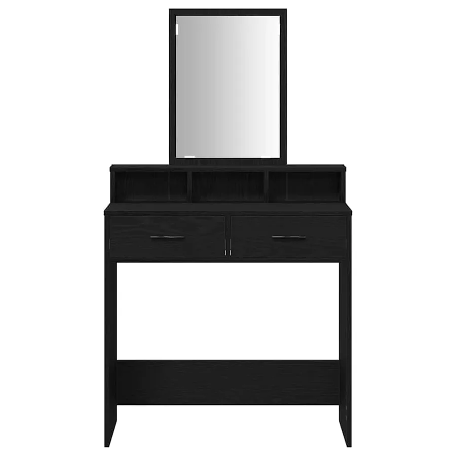 Table de Toilette Chêne noir 79 x 41 x 140 cm Bois d'ingénierie - 6