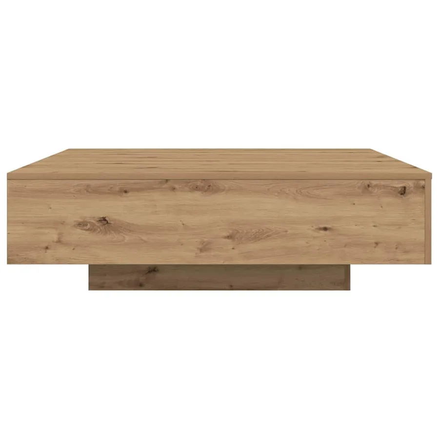 Table basse Chêne artisanal 100 x 100 x 31 cm Bois d'ingénierie - 6
