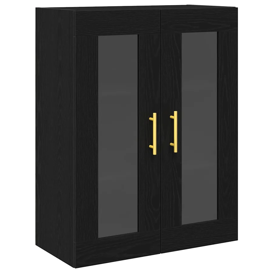 Meuble mural Chêne noir 69,5 x 34 x 90 cm Bois d'ingénierie - 2
