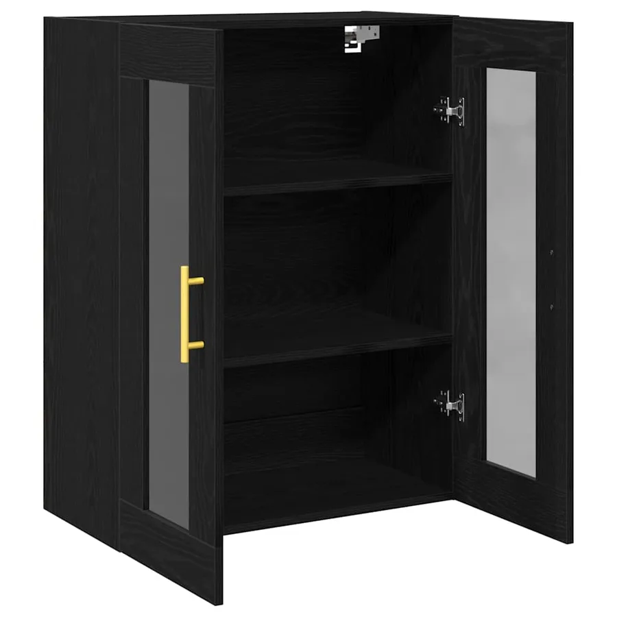 Meuble mural Chêne noir 69,5 x 34 x 90 cm Bois d'ingénierie - 5