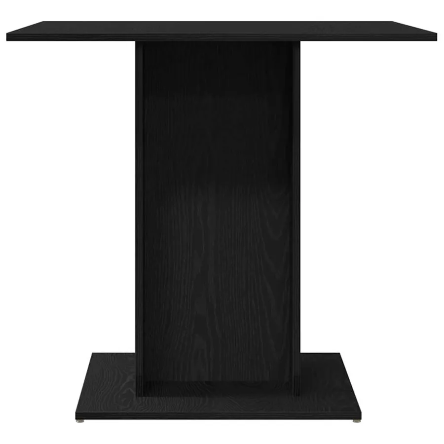 Table de salle à manger en chêne noir 80x80x75 cm bois d'ingénierie - 5