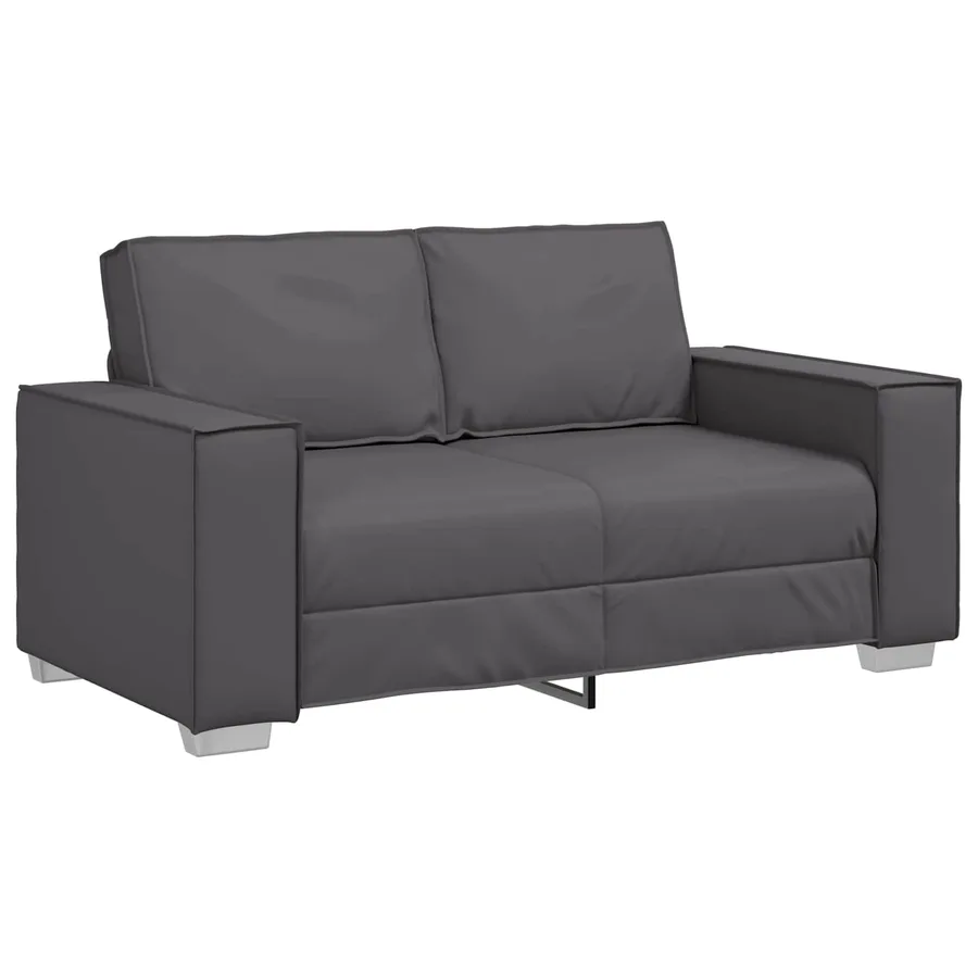 Canapé deux places Gris 160 cm Simili cuir - 2