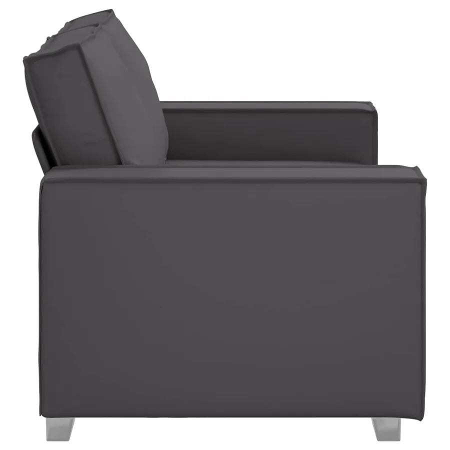 Canapé deux places Gris 160 cm Simili cuir - 5