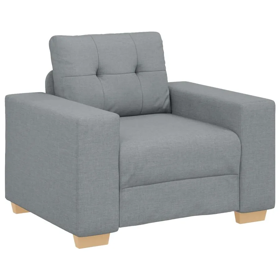 Fauteuil Gris clair 100x78x80 cm Tissu - 2